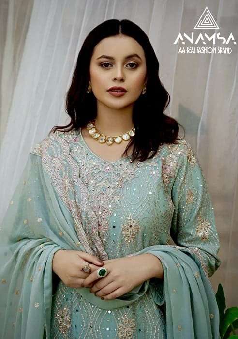  D No -296 Semi Stitched  Anamsa